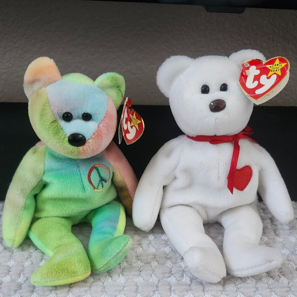 Beannie Babies - Peace and Valentino